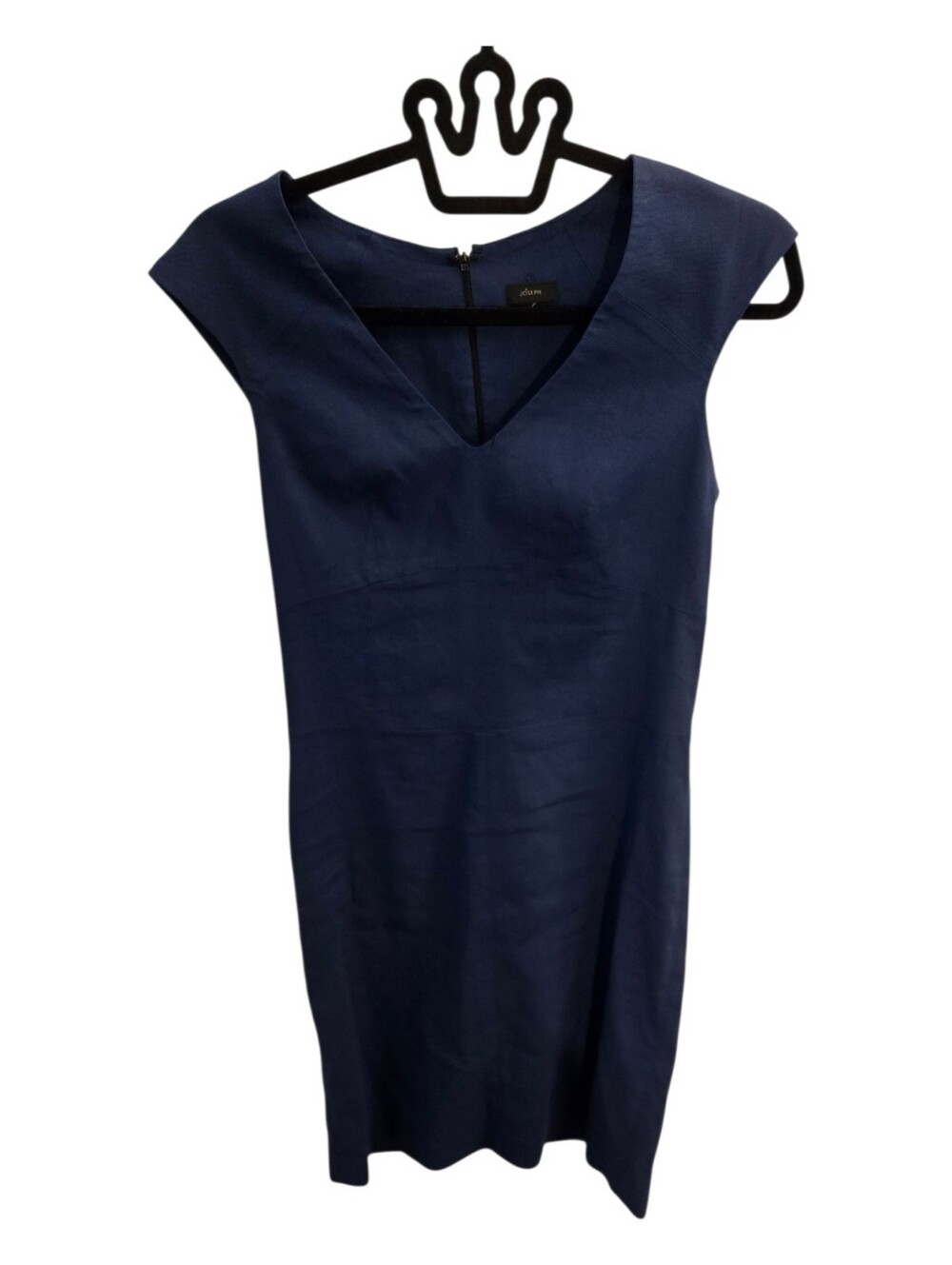 JOSEPH Blue V- Neck Sleeveless Linen Blend Sz Euro 40/US 8